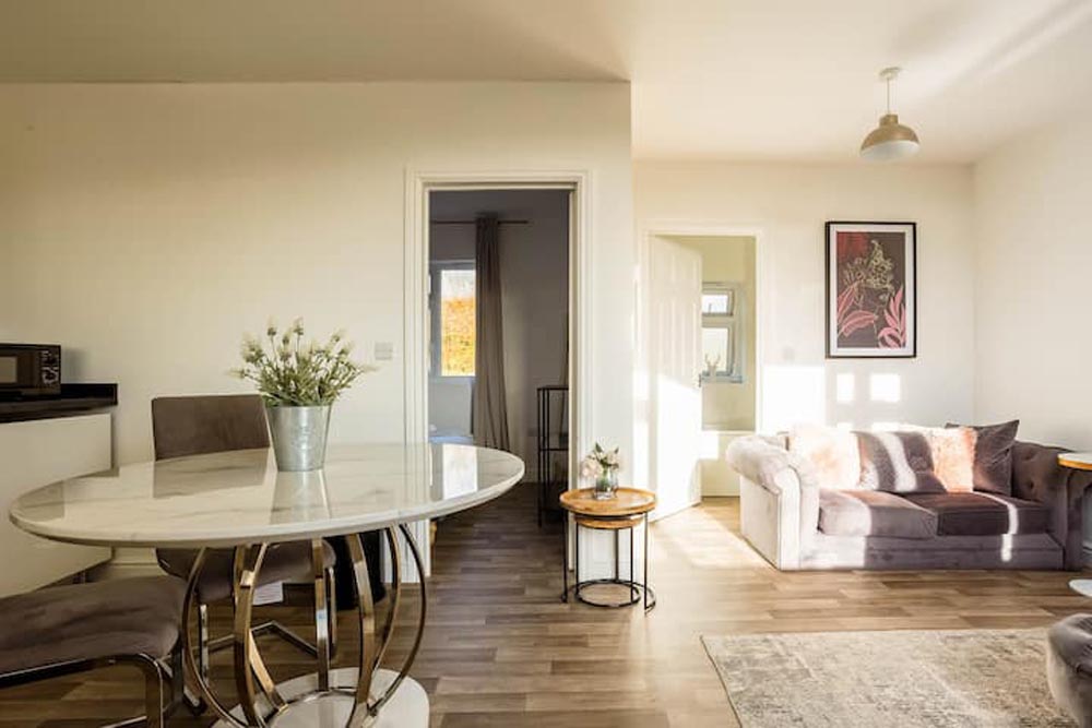 Stillness, a luxury dog-friendly holiday chalet with hot tub for 2 guests | Downwood Holidays in Dorset