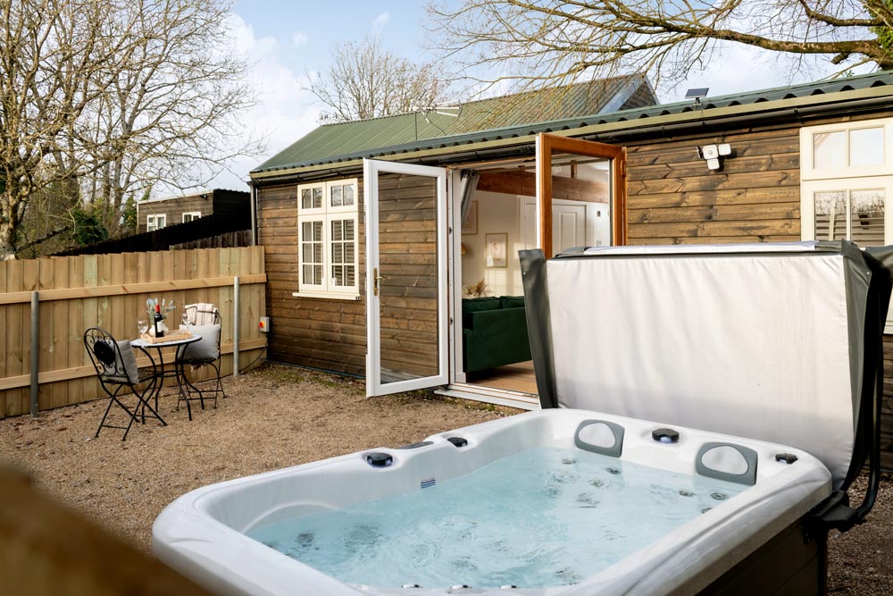 Stargaze Stargaze, a luxury chalet with a hot tub, sleeps two | Downwood Holidays, Dorset