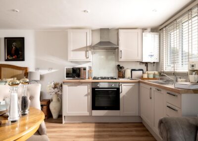 Meadow Cottage is a luxury, dog-friendly holiday chalet with a hot tub, sleeps two | Downwood Holidays, Dorset