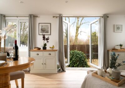 Meadow Cottage is a luxury, dog-friendly holiday chalet with a hot tub, sleeps two | Downwood Holidays, Dorset